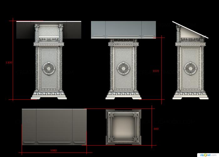 Lecterns (ANL_0041) 3D model for CNC machine