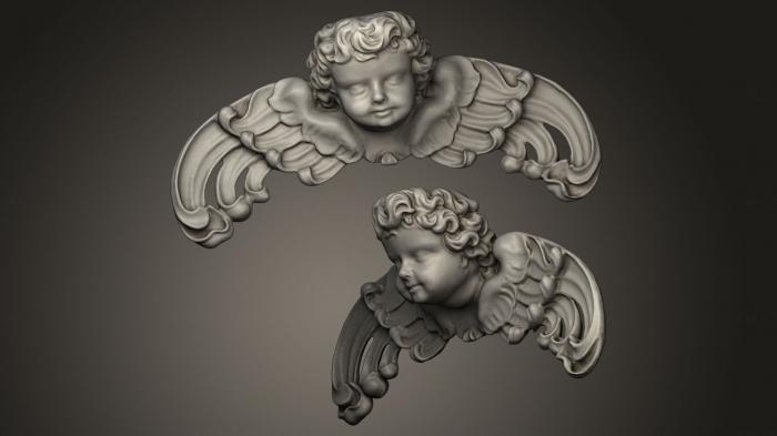 نموذج ثلاثي الأبعاد لآلة CNC الملائكة Baroque Putto من دير Krzeszw