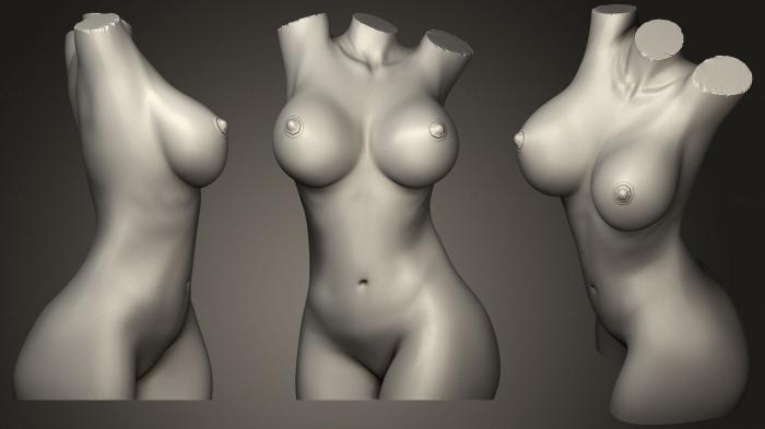 نموذج ثلاثي الأبعاد لآلة CNC تشريح الهياكل العظمية والجماجم مثير عارية جسم المرأة النحت