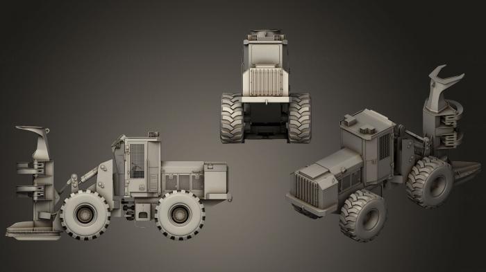 نموذج ثلاثي الأبعاد لآلة CNC السيارات والنقل آلة تقطيع الحشو ذات العجلات