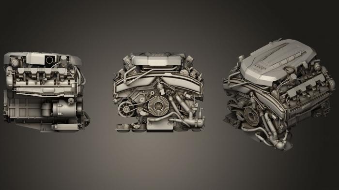 نموذج ثلاثي الأبعاد لآلة CNC السيارات والنقل محرك أودي S8 TFSI V8