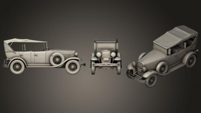 نموذج ثلاثي الأبعاد لآلة CNC السيارات والنقل السيارات القديمة عام 1929 جوردان سبيدستر كار