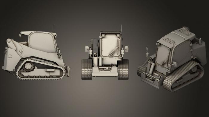 نموذج ثلاثي الأبعاد لآلة CNC السيارات والنقل جرافة انزلاقية صغيرة