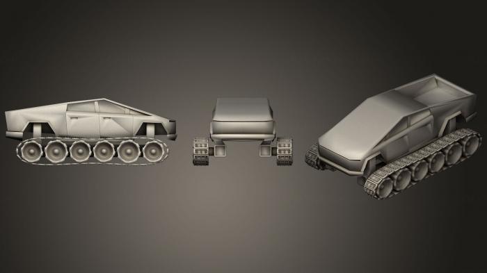 نموذج ثلاثي الأبعاد لآلة CNC السيارات والنقل تسلا Cybertruck Cybertank