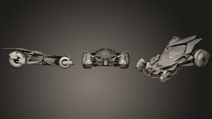 نموذج ثلاثي الأبعاد لآلة CNC السيارات والنقل باتموبيل سوبرمان ضد باتمان