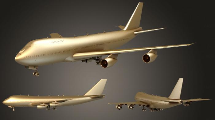 نموذج ثلاثي الأبعاد لآلة CNC السيارات والنقل هبوط AirForce One على V Ray