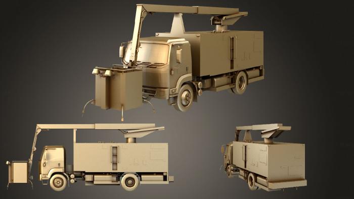 نموذج ثلاثي الأبعاد لآلة CNC السيارات والنقل شاحنة خدمة المطار