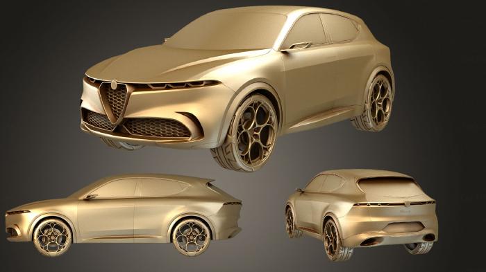 نموذج ثلاثي الأبعاد لآلة CNC السيارات والنقل مفهوم ألفا روميو تونالي 2019