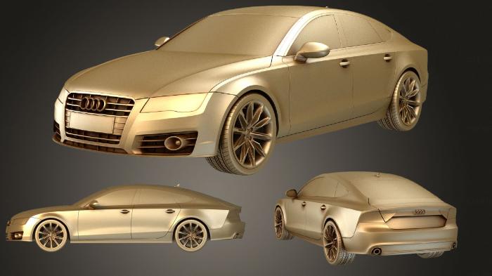 نموذج ثلاثي الأبعاد لآلة CNC السيارات والنقل أودي A7 سبورت باك 2011