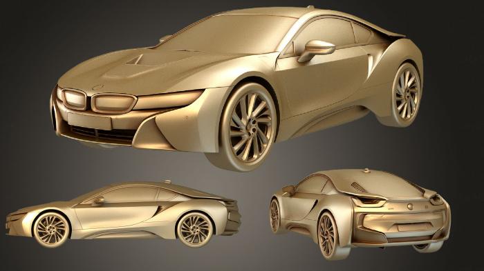 نموذج ثلاثي الأبعاد لآلة CNC السيارات والنقل BMW i8 MAZ 2014 2015