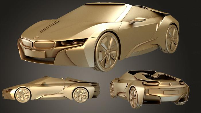 نموذج ثلاثي الأبعاد لآلة CNC السيارات والنقل مجموعة BMW i8 Spyder Concept 2012