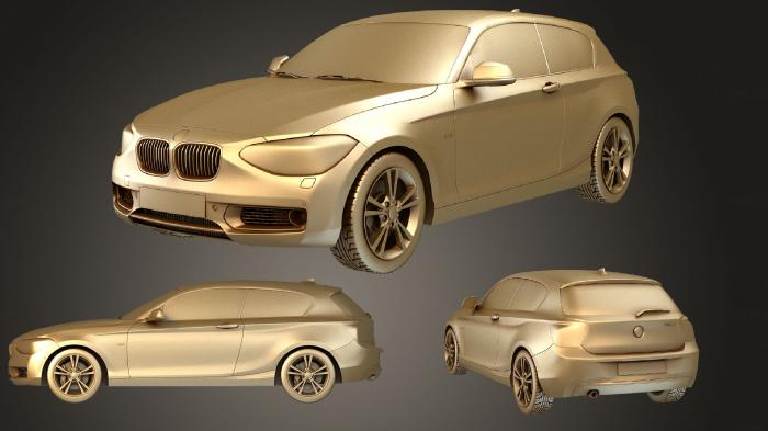 نموذج ثلاثي الأبعاد لآلة CNC السيارات والنقل مجموعة BMW 1 3 Door 2013