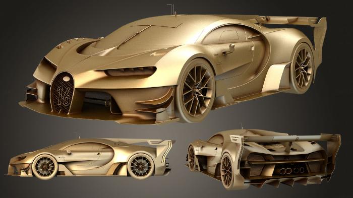 نموذج ثلاثي الأبعاد لآلة CNC السيارات والنقل مجموعة Bugatti Vision Gran Turismo Concept 2015