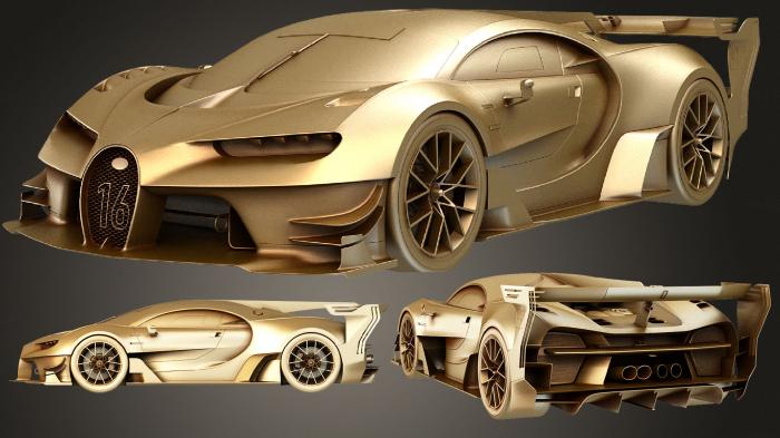 نموذج ثلاثي الأبعاد لآلة CNC السيارات والنقل استوديو Bugatti Vision Gran Turismo Concept 2015