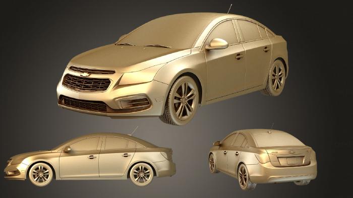 نموذج ثلاثي الأبعاد لآلة CNC السيارات والنقل شيفروليه كروز سيدان 2015 هيبولي