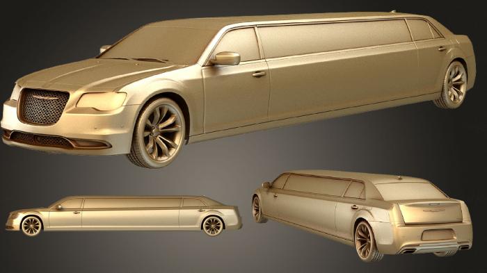 نموذج ثلاثي الأبعاد لآلة CNC السيارات والنقل كرايسلر 300 سي بلاتينيوم ليموزين ال اكس 2 2016