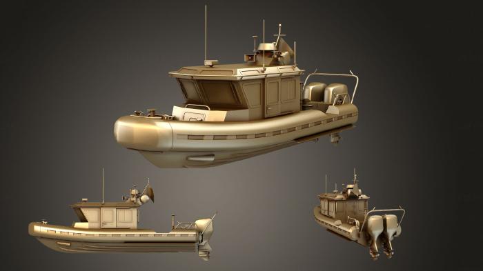 نموذج ثلاثي الأبعاد لآلة CNC السيارات والنقل قارب إنقاذ خفر السواحل