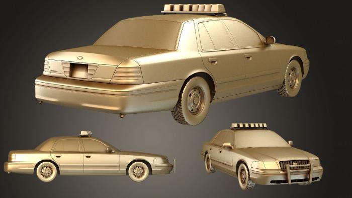 نموذج ثلاثي الأبعاد لآلة CNC السيارات والنقل سيارة شرطة كراون فكتوريا 1998 2011