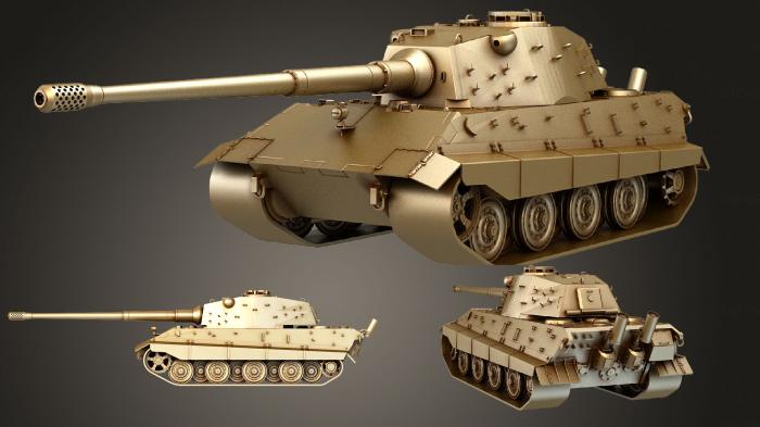 نموذج ثلاثي الأبعاد لآلة CNC السيارات والنقل دبابة ثقيلة ألمانية E 75