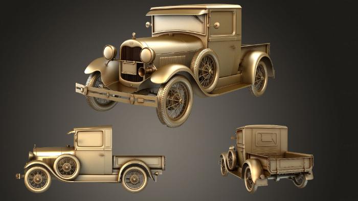 نموذج ثلاثي الأبعاد لآلة CNC السيارات والنقل فورد A ClosedCab Pickup 1928