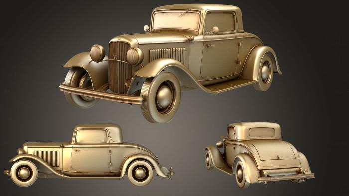 نموذج ثلاثي الأبعاد لآلة CNC السيارات والنقل فورد دي لوكس كوبيه V8 1932