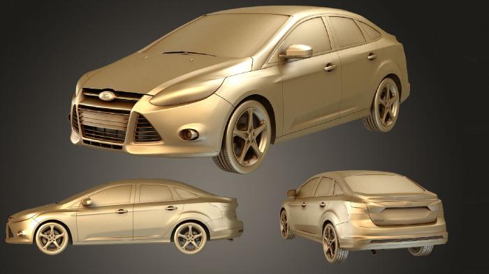 نموذج ثلاثي الأبعاد لآلة CNC السيارات والنقل فورد فوكس سيدان 2012