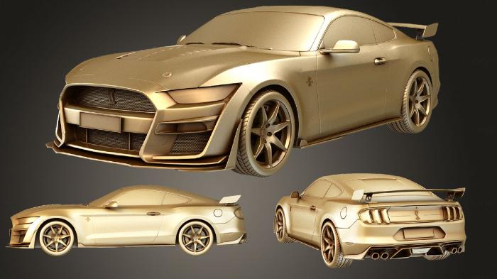 نموذج ثلاثي الأبعاد لآلة CNC السيارات والنقل فورد موستانج شيلبي GT500 2020
