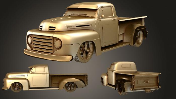 نموذج ثلاثي الأبعاد لآلة CNC السيارات والنقل مجموعة Ford Pickup f1 hotrod