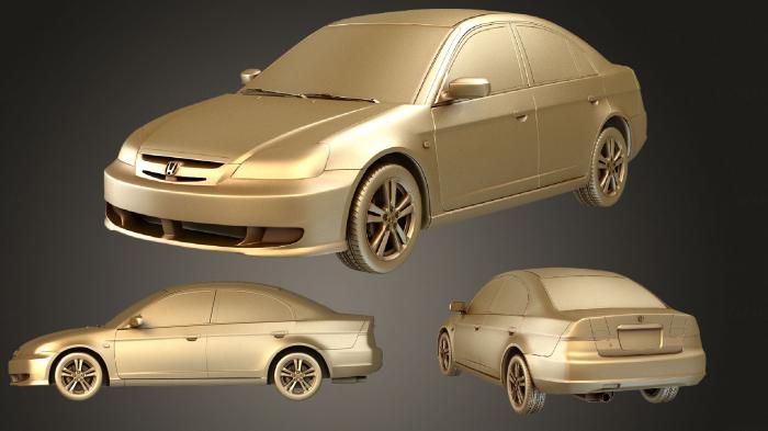 نموذج ثلاثي الأبعاد لآلة CNC السيارات والنقل هوندا سيفيك سيدان (MK7) 2001
