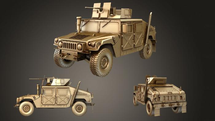 نموذج ثلاثي الأبعاد لآلة CNC السيارات والنقل مركبة هامر العسكرية