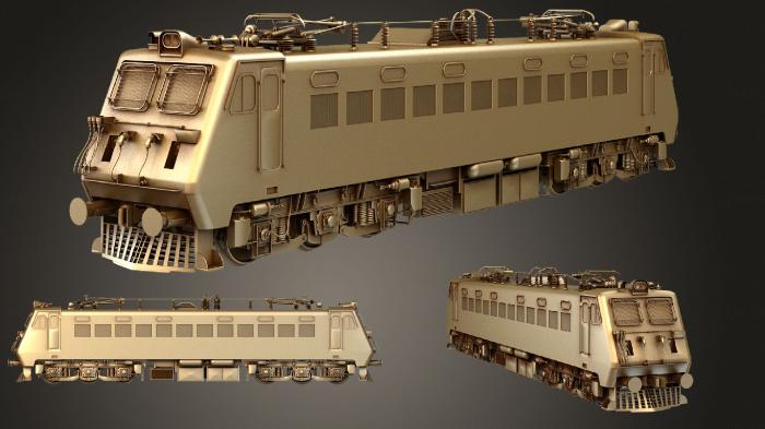 نموذج ثلاثي الأبعاد لآلة CNC السيارات والنقل القاطرة الكهربائية للسكك الحديدية الهندية WAP 4