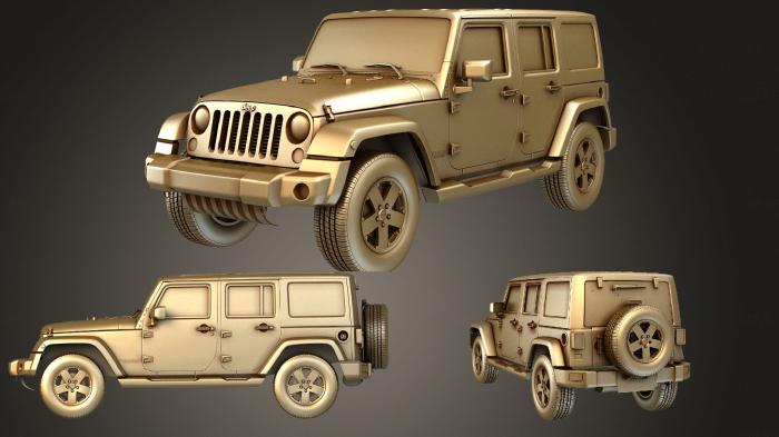 نموذج ثلاثي الأبعاد لآلة CNC السيارات والنقل جيب رانجلر انلمتد Sahara eu pec 2011
