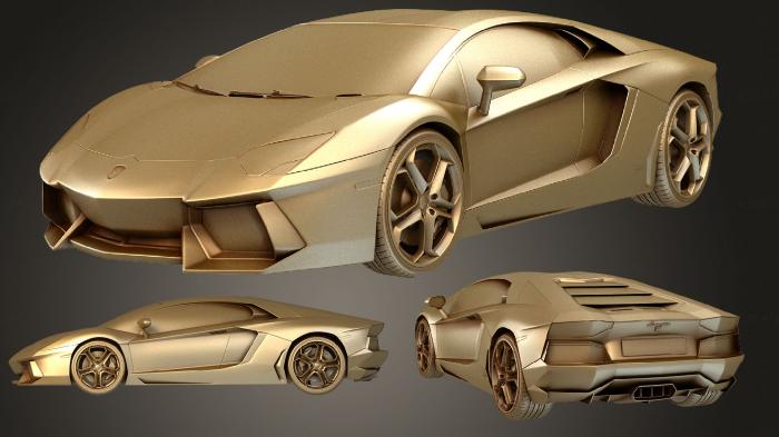 نموذج ثلاثي الأبعاد لآلة CNC السيارات والنقل لامبورغيني أفينتادور ماكس 2010
