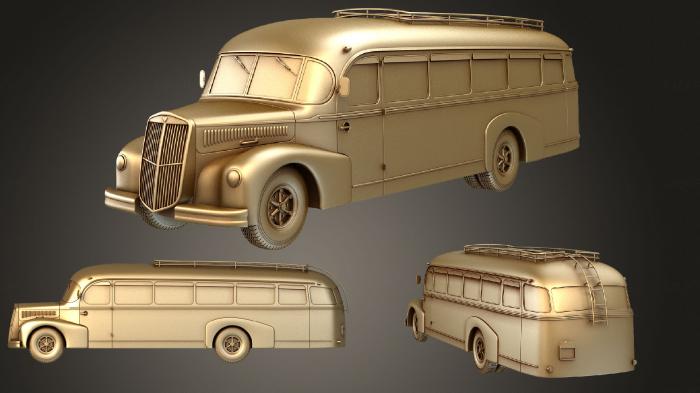 نموذج ثلاثي الأبعاد لآلة CNC السيارات والنقل لانسيا 3RO P حافلة 1947