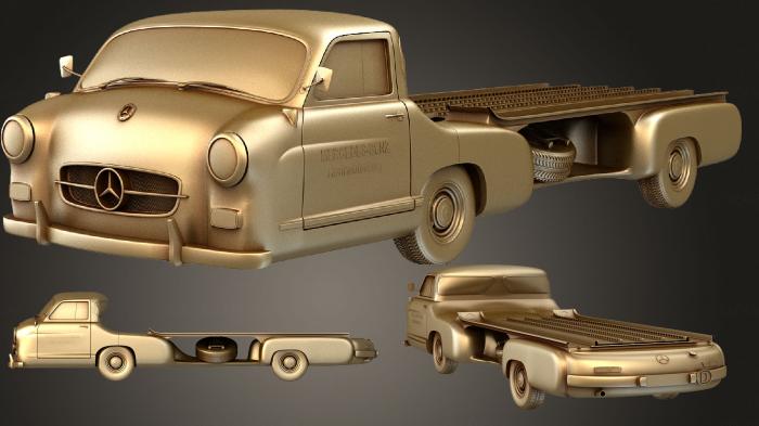 نموذج ثلاثي الأبعاد لآلة CNC السيارات والنقل مرسيدس بنز بلو وندر رين ترانسبورتر 1954