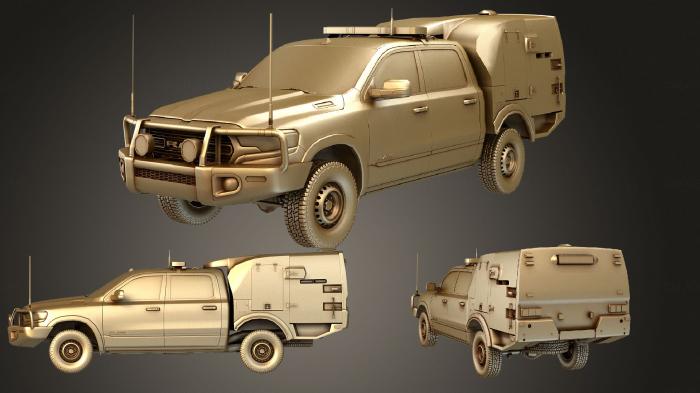 نموذج ثلاثي الأبعاد لآلة CNC السيارات والنقل عربة شرطة بادي واجن دودج رام 1500