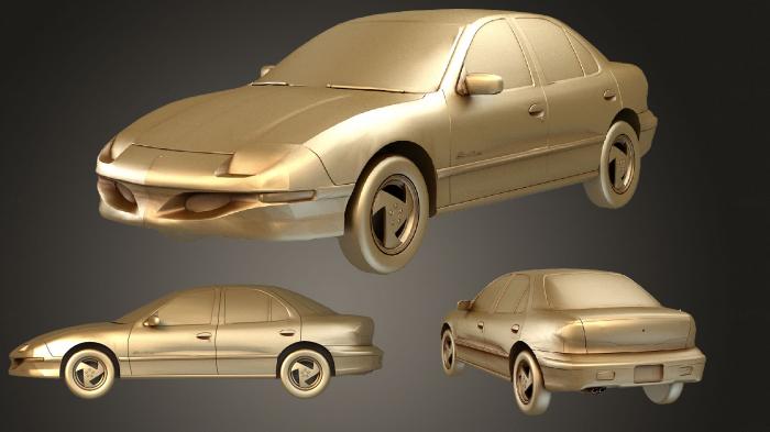 نموذج ثلاثي الأبعاد لآلة CNC السيارات والنقل بونتياك صن فاير سيدان 1995
