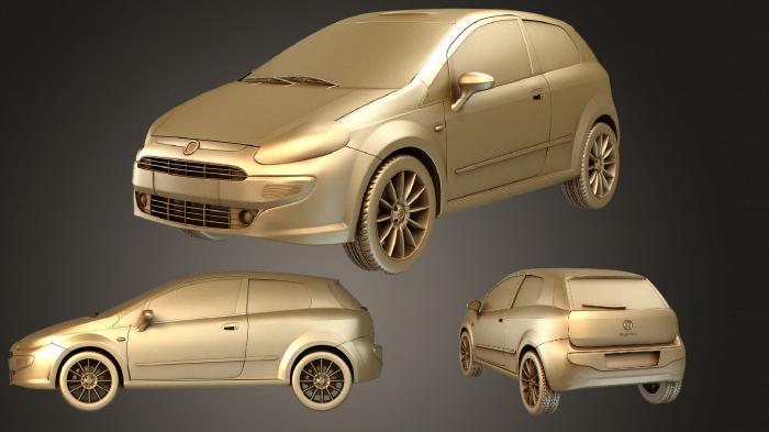 نموذج ثلاثي الأبعاد لآلة CNC السيارات والنقل بونتو إيفو 3 باب 2010