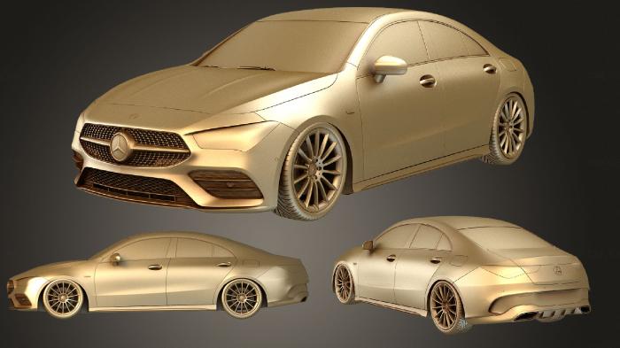 نموذج ثلاثي الأبعاد لآلة CNC السيارات والنقل PW Mesh Mercedes Benz CLA AMG 2020