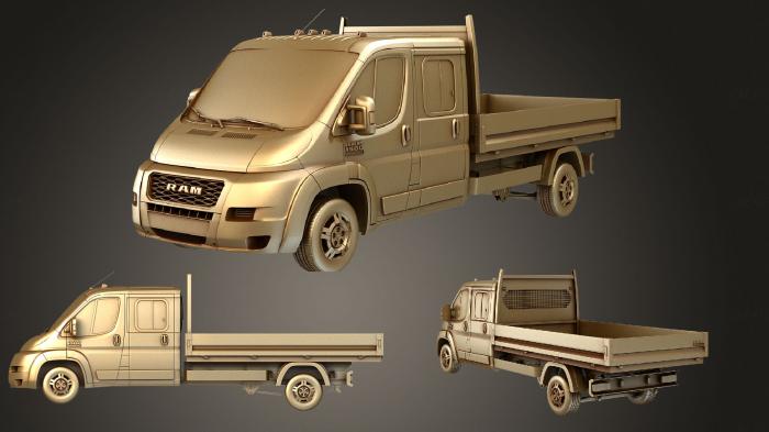 نموذج ثلاثي الأبعاد لآلة CNC السيارات والنقل رام بروماستر كارجو كرو كاب شاحنة 2020