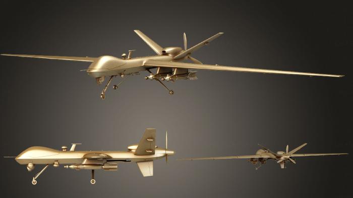 نموذج ثلاثي الأبعاد لآلة CNC السيارات والنقل ريبر MQ 9 US Drone Predator
