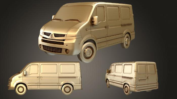 نموذج ثلاثي الأبعاد لآلة CNC السيارات والنقل رينو ماستر شورت فان 09 10 3D