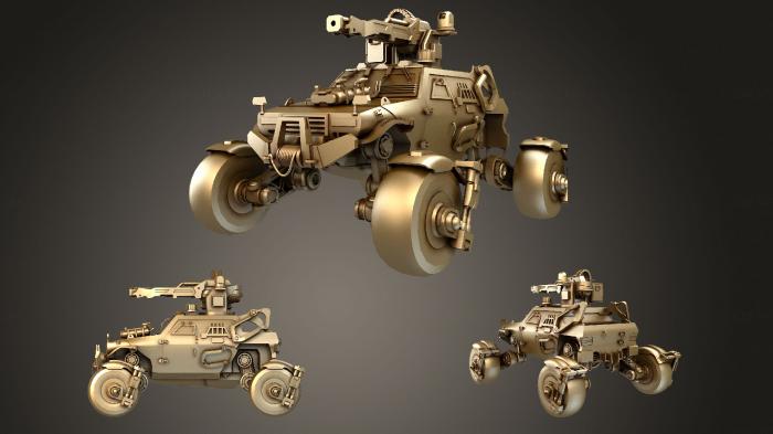 نموذج ثلاثي الأبعاد لآلة CNC السيارات والنقل Sci Fi Military Buggy
