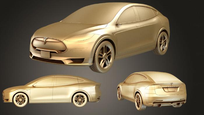 نموذج ثلاثي الأبعاد لآلة CNC السيارات والنقل استوديو Tesla X Prototype 2012