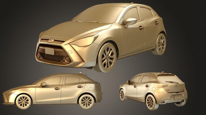 نموذج ثلاثي الأبعاد لآلة CNC السيارات والنقل تويوتا يارس هاتشباك الولايات المتحدة 2020