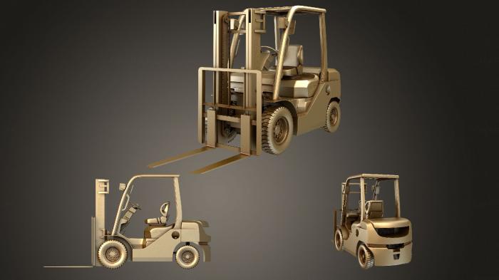 نموذج ثلاثي الأبعاد لآلة CNC السيارات والنقل تويوتا رافعة شوكية 8FD25