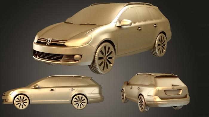 نموذج ثلاثي الأبعاد لآلة CNC السيارات والنقل فولكس فاجن جولف فاريانت 2010