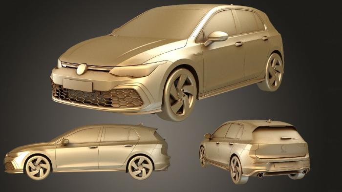 نموذج ثلاثي الأبعاد لآلة CNC السيارات والنقل فولكس فاجن جولف جي تي آي 5 أبواب 2020