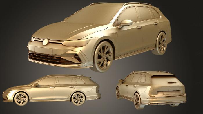 نموذج ثلاثي الأبعاد لآلة CNC السيارات والنقل فولكس فاجن جولف فاريانت آر لاين 2021