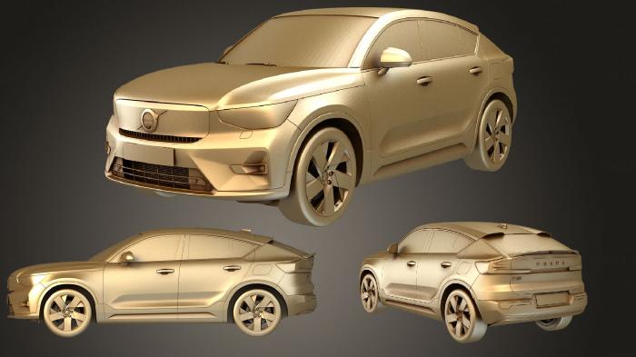 نموذج ثلاثي الأبعاد لآلة CNC السيارات والنقل إعادة شحن فولفو C40 2022